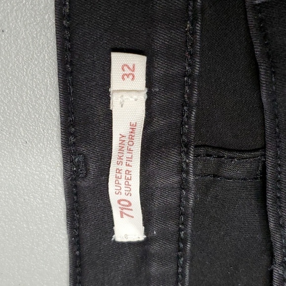 Levi's 711 black 32x30 super skinny jeans - Picture 5 of 8